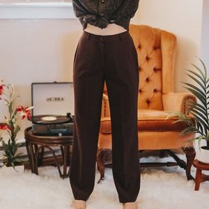 SOLD Chocolate Brown High Waist Trousers